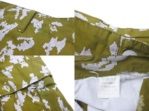 A BATHING APE アベイシングエイプ カーゴパンツ サルデジカモ アーカイブ 総柄 コットン カーキ 良品 中古 59588 