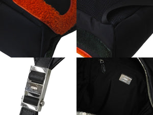 FENDI フェンディ リュック バックパック ブラック ボアロゴ ナイロン 7VZ012・5PN 4 良品 中古 59624 