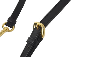 PRADA プラダ ミニショルダーバッグ サイドリボン ナイロン ブラック ゴールド金具 ロゴ BT0705 美品 中古 59625 