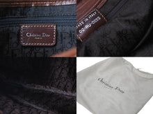 Load image into Gallery viewer, Christian Dior クリスチャンディオール ショルダーバッグ サドルバッグ ブラウン 刺繍 レザー シルバー金具 59636