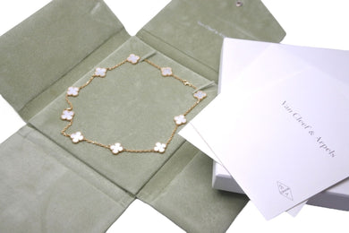 Van Cleef & Arpels ヴァンクリーフ＆アーペル ヴィンテージ アルハンブラ ホワイトマザーオブパール 10P 美品 中古 59655