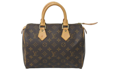 LOUIS VUITTON ルイ ヴィトン ハンドバッグ スピーディ25 M41528 モノグラム PVC コーティングキャンバス ブラウン 美品 中古 59657