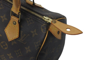 LOUIS VUITTON ルイ ヴィトン ハンドバッグ スピーディ25 M41528 モノグラム PVC コーティングキャンバス ブラウン 美品 中古 59657
