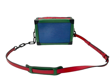 LOUIS VUITTON ルイヴィトン ショルダーバッグ ソフトトランク エピレザー ブルー グリーン レッド M55568 美品 中古 59661