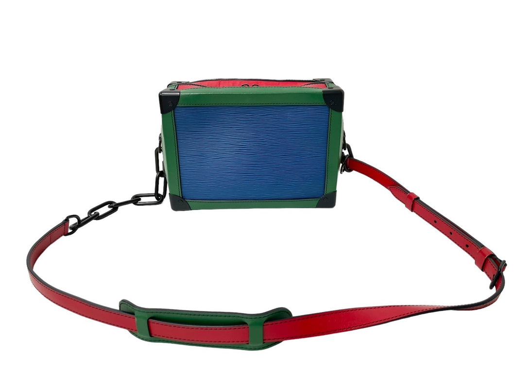 LOUIS VUITTON ルイヴィトン ショルダーバッグ ソフトトランク エピレザー ブルー グリーン レッド M55568 美品 中古 59661
