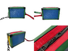 画像をギャラリービューアに読み込む, LOUIS VUITTON ルイヴィトン ショルダーバッグ ソフトトランク エピレザー ブルー グリーン レッド M55568 美品 中古 59661