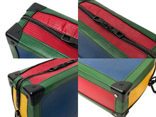 画像をギャラリービューアに読み込む, LOUIS VUITTON ルイヴィトン ショルダーバッグ ソフトトランク エピレザー ブルー グリーン レッド M55568 美品 中古 59661