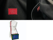 画像をギャラリービューアに読み込む, LOUIS VUITTON ルイヴィトン ショルダーバッグ ソフトトランク エピレザー ブルー グリーン レッド M55568 美品 中古 59661