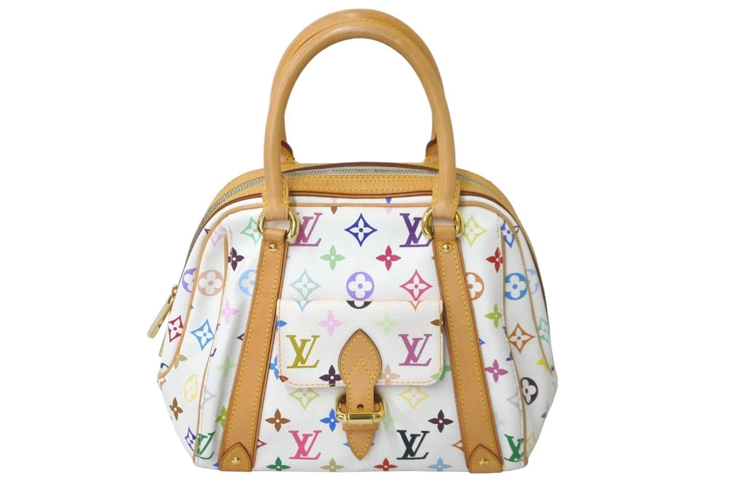 LOUIS VUITTON ルイ ヴィトン ハンドバッグ M40096 モノグラムマルチカラー プリシラ ブロン ホワイト 美品 中古 59667