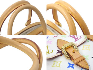 LOUIS VUITTON ルイ ヴィトン ハンドバッグ M40096 モノグラムマルチカラー プリシラ ブロン ホワイト 美品 中古 59667