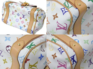 LOUIS VUITTON ルイ ヴィトン ハンドバッグ M40096 モノグラムマルチカラー プリシラ ブロン ホワイト 美品 中古 59667