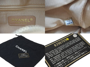 CHANEL シャネル ハンドバッグ キルティング ココマーク A20997 8番台 2003 キャビアスキン ベージュ ゴールド金具 良品 中古 59670