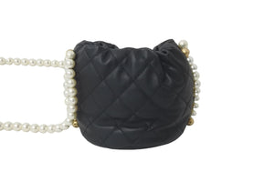 CHANEL シャネル パール ミニショルダーバック AS2529 BO5543 94305 31番台 21SS ブラック ゴールド金具 美品 中古 59671
