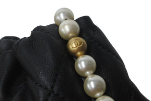 CHANEL シャネル パール ミニショルダーバック AS2529 BO5543 94305 31番台 21SS ブラック ゴールド金具 美品 中古 59671