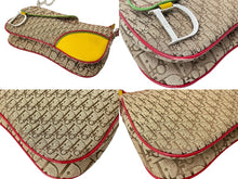 Load image into Gallery viewer, Christian Dior クリスチャンディオール ショルダーバッグ ラスタ トロッター サドル ブラウン 08RU 0094 美品 中古 59676