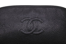 Load image into Gallery viewer, CHANEL シャネル ポーチ ココマーク タイムレスクラシックライン 48659 14番台 2010年 グレインカーフ ブラック 美品 中古 59690