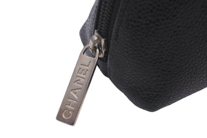 CHANEL シャネル ポーチ ココマーク タイムレスクラシックライン 48659 14番台 2010年 グレインカーフ ブラック 美品 中古 59690