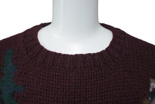 画像をギャラリービューアに読み込む, RALPH LAUREN ラルフローレン ニットセーター ウール100% 犬柄 ワインレッド グリーン Sサイズ 美品 中古 59700