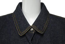 Load image into Gallery viewer, CHANEL シャネル ジャケット デニム 半袖 ネイビー ココマークボタン コットン サイズ40 P07721V05664 美品 中古 59727