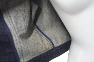 CHANEL シャネル ジャケット デニム 半袖 ネイビー ココマークボタン コットン サイズ40 P07721V05664 美品 中古 59727