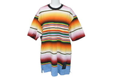 極美品 MASTERMIND マスターマインド 半袖Ｔシャツ メキシカンボーダー MW23S10-TS027-017 レインボー Lサイズ 中古 59732