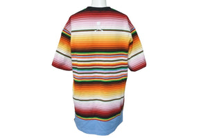 極美品 MASTERMIND マスターマインド 半袖Ｔシャツ メキシカンボーダー MW23S10-TS027-017 レインボー Lサイズ 中古 59732