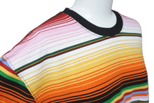 Load image into Gallery viewer, 極美品 MASTERMIND マスターマインド 半袖Ｔシャツ メキシカンボーダー MW23S10-TS027-017 レインボー Lサイズ 中古 59732