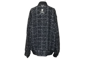 極美品 MASTERMIND マスターマインド ジャケット スカル コットン ブラック 刺繍 Mサイズ シルバー金具 中古 59734