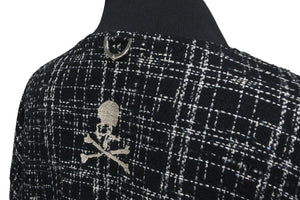 極美品 MASTERMIND マスターマインド ジャケット スカル コットン ブラック 刺繍 Mサイズ シルバー金具 中古 59734