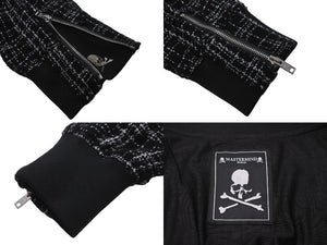 極美品 MASTERMIND マスターマインド ジャケット スカル コットン ブラック 刺繍 Mサイズ シルバー金具 中古 59734