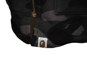 A BATHING APE アベイシングエイプ CARHARTT カーハート ベスト ダック 1ST CAMO ブラック サイズL 美品 中古 59740 