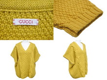 Load image into Gallery viewer, GUCCI グッチ V ネック ニット セーター デタッチャブルスリーブ ケーブルニット ウール 673684 美品 中古 59742
