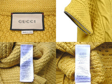 Load image into Gallery viewer, GUCCI グッチ V ネック ニット セーター デタッチャブルスリーブ ケーブルニット ウール 673684 美品 中古 59742