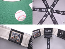 Load image into Gallery viewer, 新品未使用 NEW ERA New york Yankees ニューエラ ニューヨークヤンキース キャップ グレー グリーンブリム 7 5/8 中古 59752