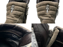 Load image into Gallery viewer, Rick Owens リックオウエンス クロムハーツ スニーカー ジオバスケット CHクロス装飾 グレー レザー サイズ41 美品 中古 59775
