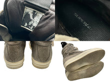 Load image into Gallery viewer, Rick Owens リックオウエンス クロムハーツ スニーカー ジオバスケット CHクロス装飾 グレー レザー サイズ41 美品 中古 59775