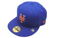 Load image into Gallery viewer, 新品未使用 NEW ERA New york Mets ニューエラ ニューヨークメッツ キャップ ブルー オレンジ ブルーブリム 7 5/8 中古 59756
