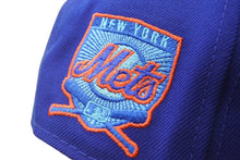 Load image into Gallery viewer, 新品未使用 NEW ERA New york Mets ニューエラ ニューヨークメッツ キャップ ブルー オレンジ ブルーブリム 7 5/8 中古 59756