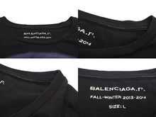 Load image into Gallery viewer, BALENCIAGA バレンシアガ T&#39;s Fall Winter 2013-2014 半袖Ｔシャツ タグ無し ブラック コットン100% Lサイズ 良品 中古 59768