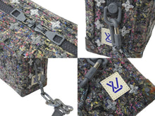 Load image into Gallery viewer, 新品同様 LOUIS VUITTON ルイヴィトン リサイクル ヴァージル ツイード ソフトトランク ショルダーバッグ グレー マルチ M58741 中古 59780
