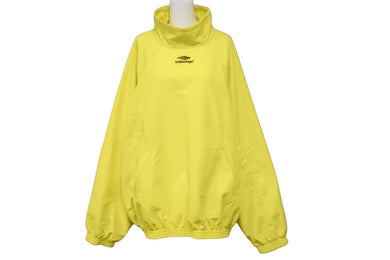 極美品 BALENCIAGA バレンシアガ 3Bスポーツアイコンロゴ プルオーバートラックスーツジャケット イエロー サイズL 中古 59795