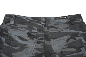 BALENCIAGA バレンシアガ パンツ ストーン ブラック カモ スケーター ショートパンツ デニム サイズ30 641464 美品 中古 59802