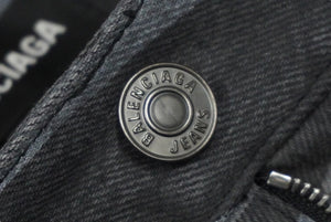 BALENCIAGA バレンシアガ パンツ ストーン ブラック カモ スケーター ショートパンツ デニム サイズ30 641464 美品 中古 59802
