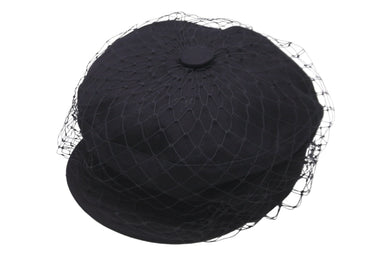 Christian Dior クリスチャンディオール ネットチュールキャスケット 86ATY920G130 2023SS コットン ブラック 59 美品 中古 59831