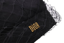 画像をギャラリービューアに読み込む, Christian Dior クリスチャンディオール ネットチュールキャスケット 86ATY920G130 2023SS コットン ブラック 59 美品 中古 59831