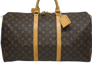 LOUIS VUITTON ルイヴィトン キーポル50 ボストンバッグ M41426 モノグラムキャンバス ブラウン ゴールド金具 美品 中古 4b005984