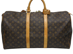 LOUIS VUITTON ルイヴィトン キーポル50 ボストンバッグ M41426 モノグラムキャンバス ブラウン ゴールド金具 美品 中古 4b005984