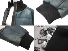 Load image into Gallery viewer, Billionaire Boys Club ビリオネアボーイズクラブ レザーダウンジャケット グリーン ホワイト サイズL 良品 中古 59842