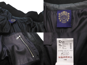 Billionaire Boys Club ビリオネアボーイズクラブ レザーダウンジャケット グリーン ホワイト サイズL 良品 中古 59842