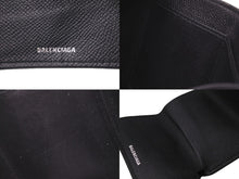 Load image into Gallery viewer, BALENCIAGA バレンシアガ 三つ折り財布 ミニウォレット BB ロゴ ブラック 601387 レザー ゴールド金具 良品 中古 59848